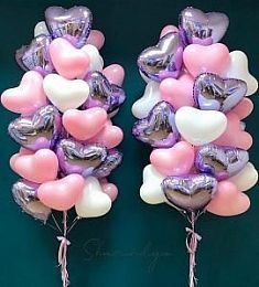 Композиция из шаров "Сердечки"