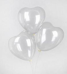 Шар прозрачный (латекс) - Сердце - 12"