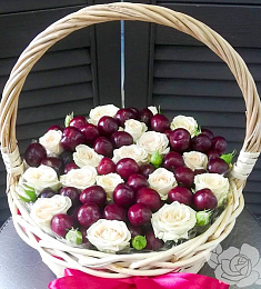 Корзины с фруктами и цветами "Жемчужина"