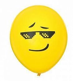 Латексный шар - Крутой смайл - 30 см