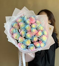 25 градиентных роз в оформлении