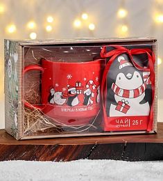 Подарочный набор «Вперёд в Новый год»: кружка 350 мл, чай чёрный 25 г